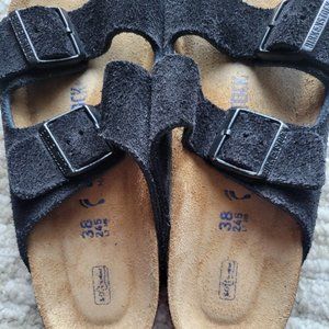 Birkenstock Arizona - Black Suede - 38 EU/US 7.5